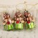 Jewelry decoration "Bear on a gift" (set 3 pcs) 6x4 cm