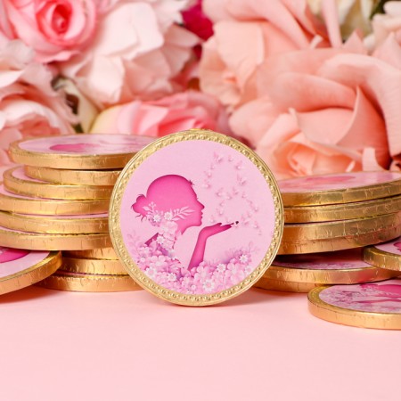 Chocolate medal "Tenderness", 25g