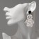 Acryl Earrings "Mummy" Gemini, Black and White Color in Silver
