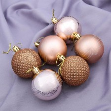 Set of balls plastic D-6 cm, 6 pcs 