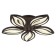 LED ceiling LED with Ambrella Light, Original, Fa464, 5XLED, 90 W, 6750LUM, 3000-6400K, Coffee color.