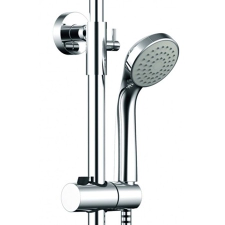 Bravat Opal R shower column with a bath mixer, swing pour (upper shower of round shape)-2