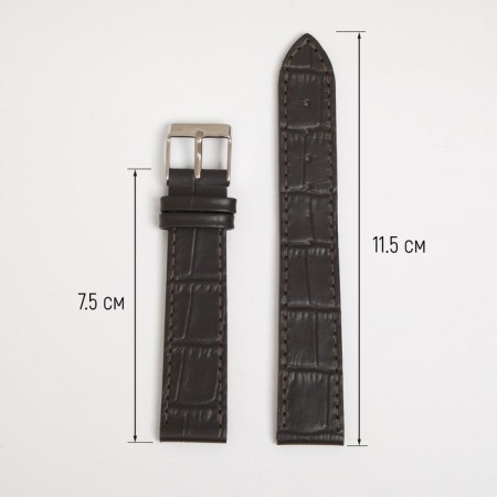 District strap, male, 18 mm, harness 75 mm, larynx 115 mm, Nat. The skin, dark brown-1