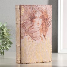 Safe-book wood, leatherette 