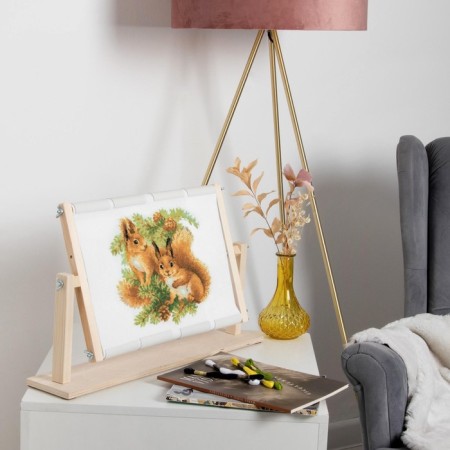 Stuls-frame for embroidery, 30 × 40 cm, with stand, color light wood-3