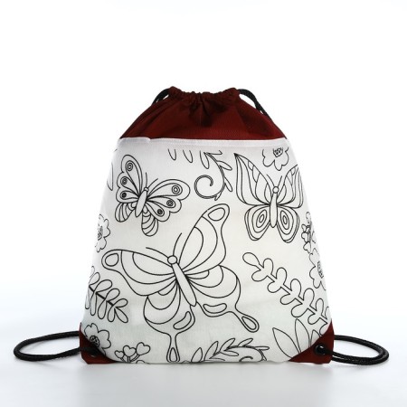 Bag for coloring "Butterflies" 34x40 cm, spanbond-4