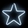 LED figure "Star" 28 cm, plastic, 220 V, glow of white