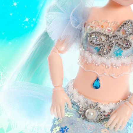Fairytale doll "Beautiful Mermaid", Blue Color-5