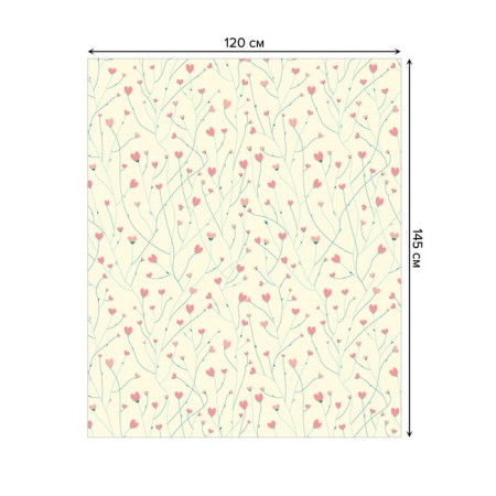 Tables on the table "Blooming love", rectangular, oxford, size 120x145 cm-1