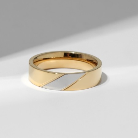 Xuping sketch ring, silver-gold color, size 17-1