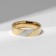 Xuping sketch ring, silver-gold color, size 17