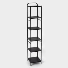 Six -haired floor rack 29 × 29 × 158.5 cm, black color