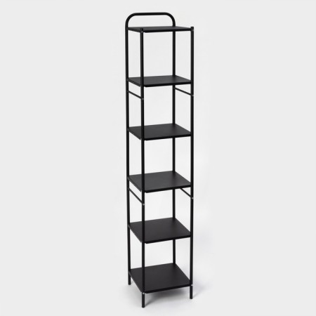 Six -haired floor rack 29 × 29 × 158.5 cm, black color