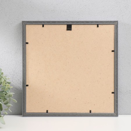 Photo frame Plastic "Mira" 25x25 cm, 636461-11, white with gold (plastic screen)-2