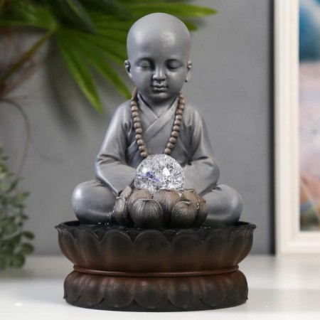 Table Polystone Fountain from the Network Light "Little Buddha - Meditation" 30x20x20 cm