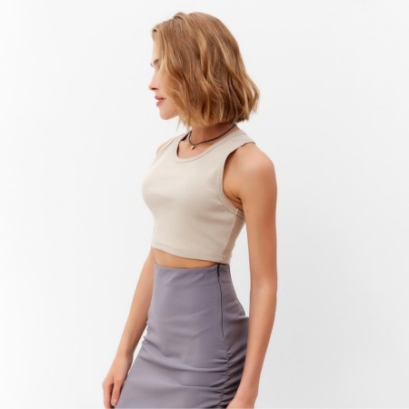 Top female minku: Basic line beige color, rr 42-2