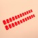Falbings "Sunset", 24 pcs, with adhesive plates, shape soft square, red