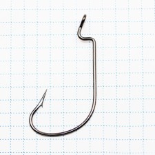 KOI Offseet Worm hook, size 40 int, BN color, offset 10 pcs.