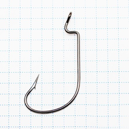 KOI Offseet Worm hook, size 40 int, BN color, offset 10 pcs.