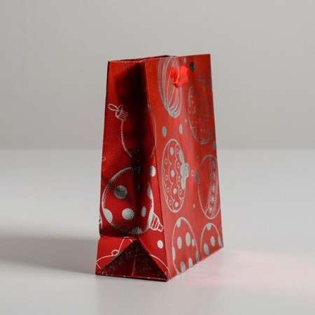 Metallized vertical "Bright holiday", S 12 x 15 x 5.5 cm, New Year-1
