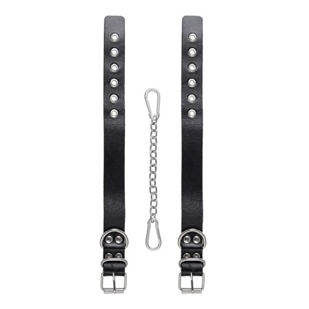 Establishment Pecado BDSM, from one strap with eyelets, genuine leather, black-4