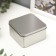 Square metal casket "Silver" 8x8 cm
