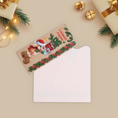A set of molding envelopes "Wonderful New Year" 10 pieces, 17 x 8 cm, New Year-5