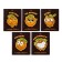 Notebook A5, 48 sheets in the orange mood cage, covered cardboard, selective varnish, rounded corners, block 65, 5V, mix