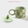 Ceramic mug with silicone lid of the Avocado shares, 350 ml, green color