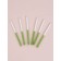 Candles for the cake "Shiny radiance", 6 pcs, white with green