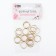 Step ring, metal, 15 mm, 20 pcs, gold color