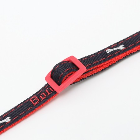 Roger "Jeans" polyester with a bell, 34 x 1 cm, black and red-7