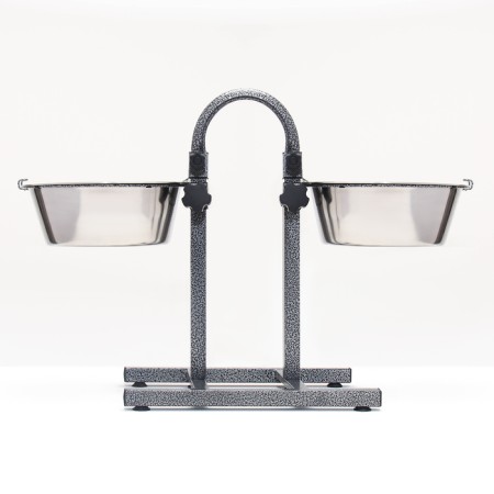 Adjustable multi -level stand 40 cm with 2 bowls of 4 liters-1