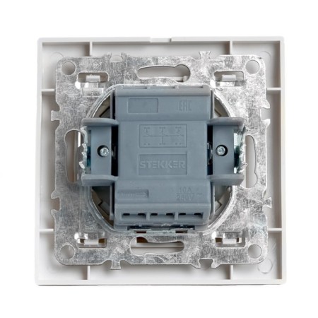 Switch (switch) electric cross 1-clavy, Stekker Erna, PSW10-9009-01, Bely 1022451-3