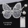Knitted elements "Butterflies", 4 × 4 cm, 10 pcs, white color