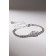 Bracelet with rhinestones "Zircon" Izvsk, circle, white color in silver, l = 15 cm