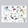 Sticker Plastic Interior color "Birds with flowers on the head" 60x90 cm