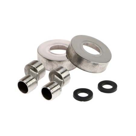 Bath mixer Zein Z3489, curved spout, shower set, stainless steel, satin-10