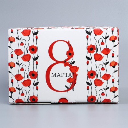 Box Gift team, packaging, "Happy Spring", March 8, 22 x 15 x 10 cm-3