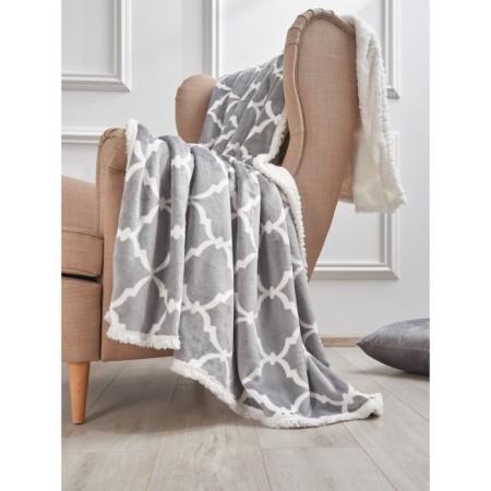 Lord Grey Plaid, size 130x150 cm, monogram, gray-9
