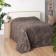 Bedspread, size 200x220 cm, brown color