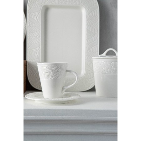 Tea couple Porcelain Magistro Crotone, 2 items: a 220 ml cup, a saucer d = 15 cm, white color-9