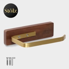 Shtoltz toilet paper holder Stölzern Premiere, walnut wood, aluminum, brown color