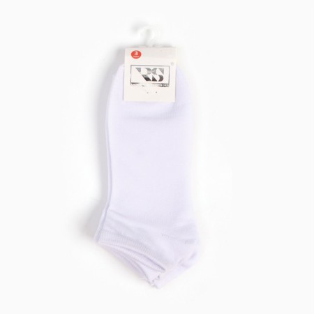 A set of female socks (3 pairs) shortened, white color, size 36-39-4