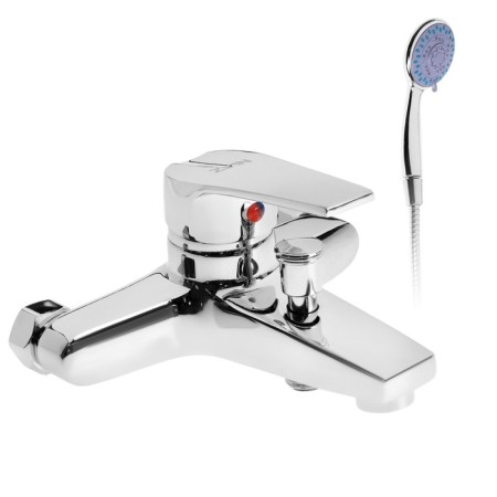 Bath mixer Zein Z3840, single -leaf, shower set, watering can 5 modes, chrome