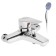 Bath mixer Zein Z3840, single -leaf, shower set, watering can 5 modes, chrome