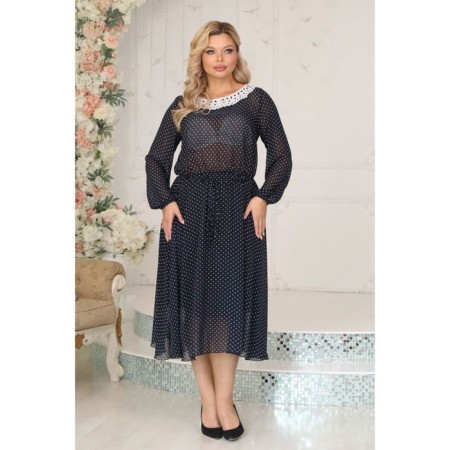Women's dress, size 54, blue color-7