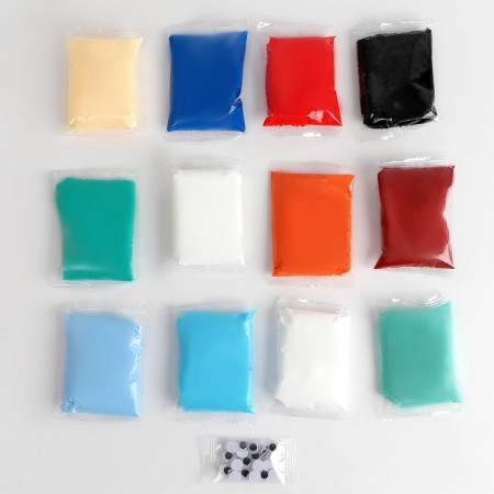 Light plasticine, set of 12 delicate flowers "for boys"-4