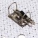 A4, 50 mm, calligrata, PVC, embossing "flax", metal edging, pocket for a spine, assembled, red, mix