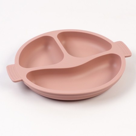 Feeding set: bib, plate 2pcs, glass, devices, m & b, dusty rose-7